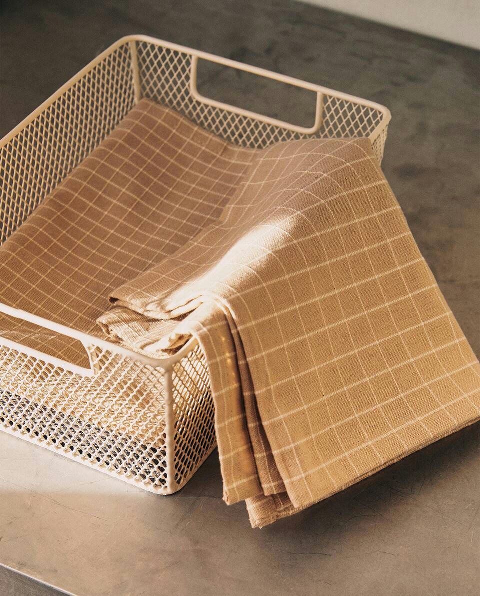 CHECK TEA TOWEL (PACK OF 2)