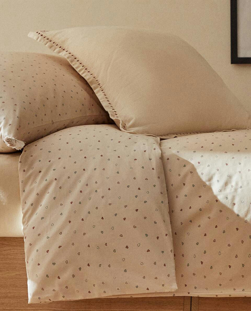 HEART PRINT DUVET COVER