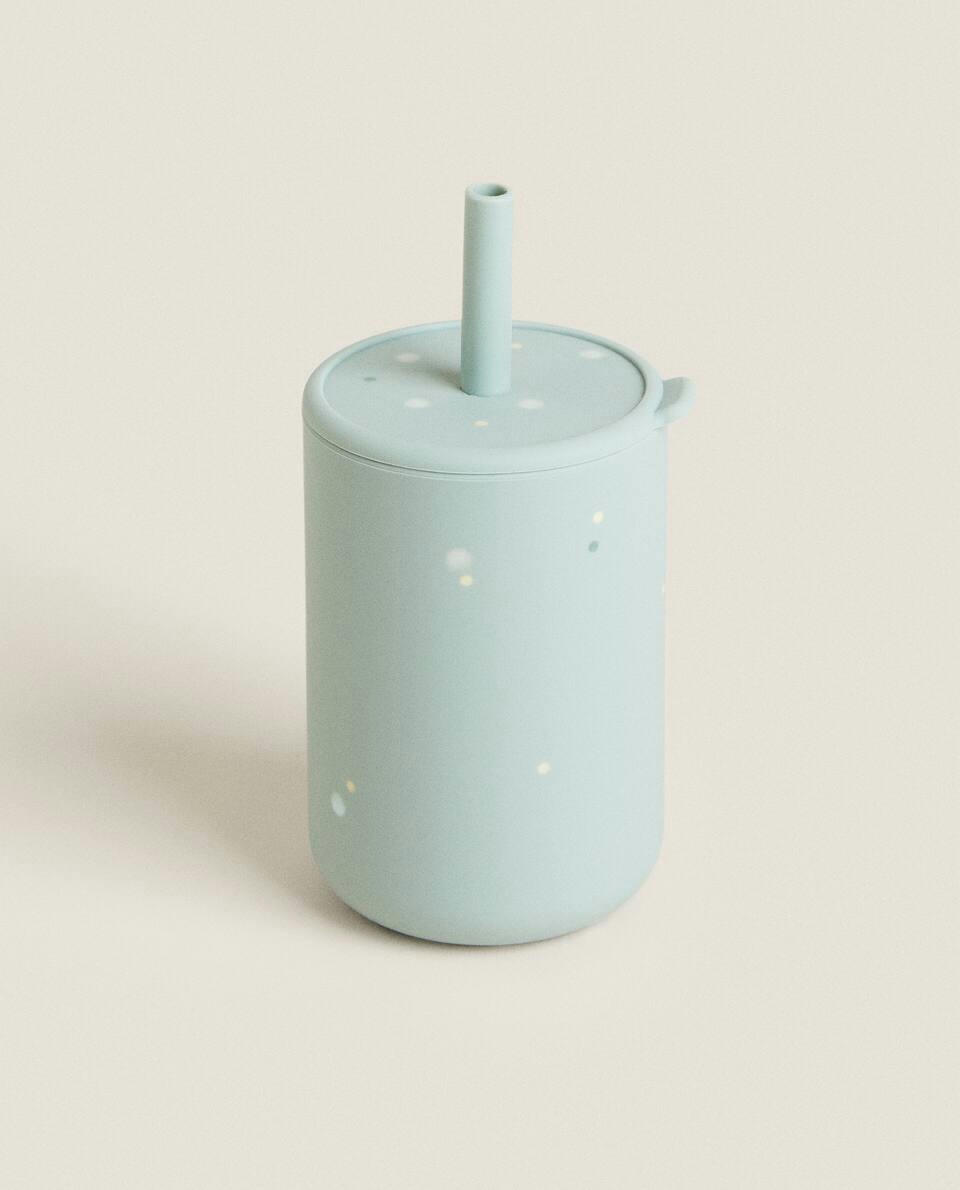 DOTS SILICONE TUMBLER WITH STRAW