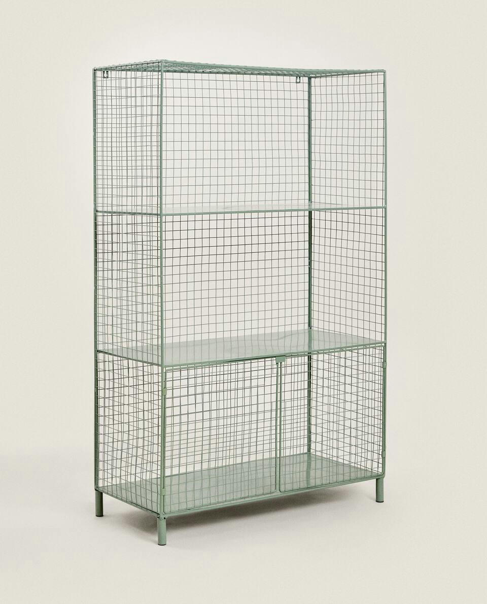 METAL BOOKCASE WITH DOORS