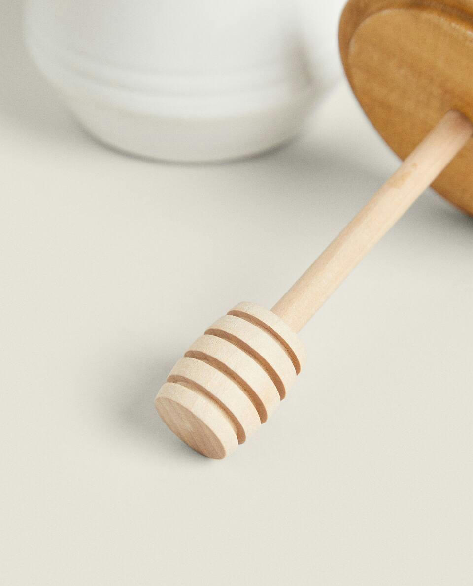 CERAMIC HONEYPOT WITH WOODEN LID