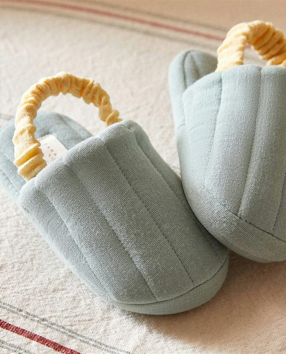 FABRIC SLINGBACK SLIPPERS WITH BACK STRAP