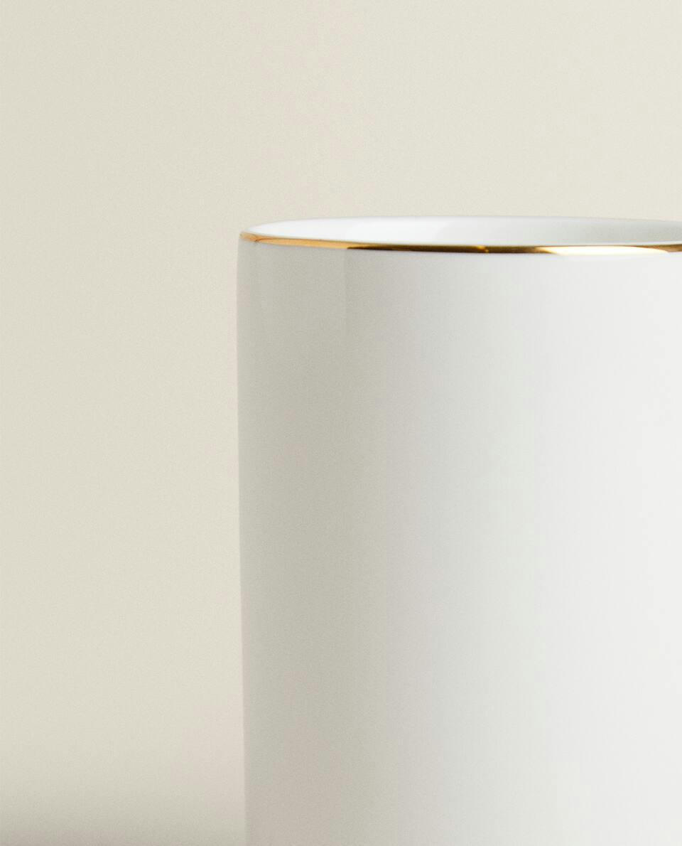 RIMMED BONE CHINA MUG