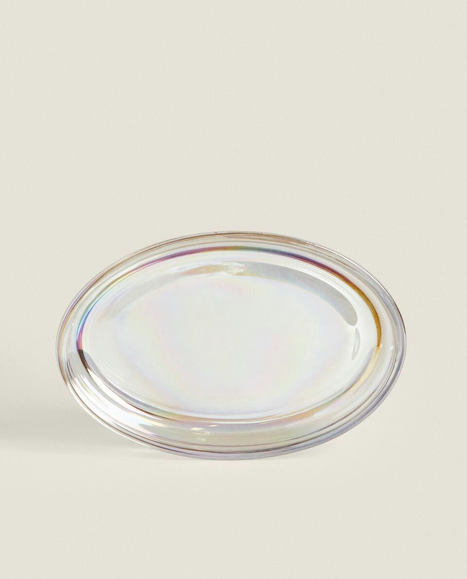 IRIDESCENT GLASS BATHROOM SET