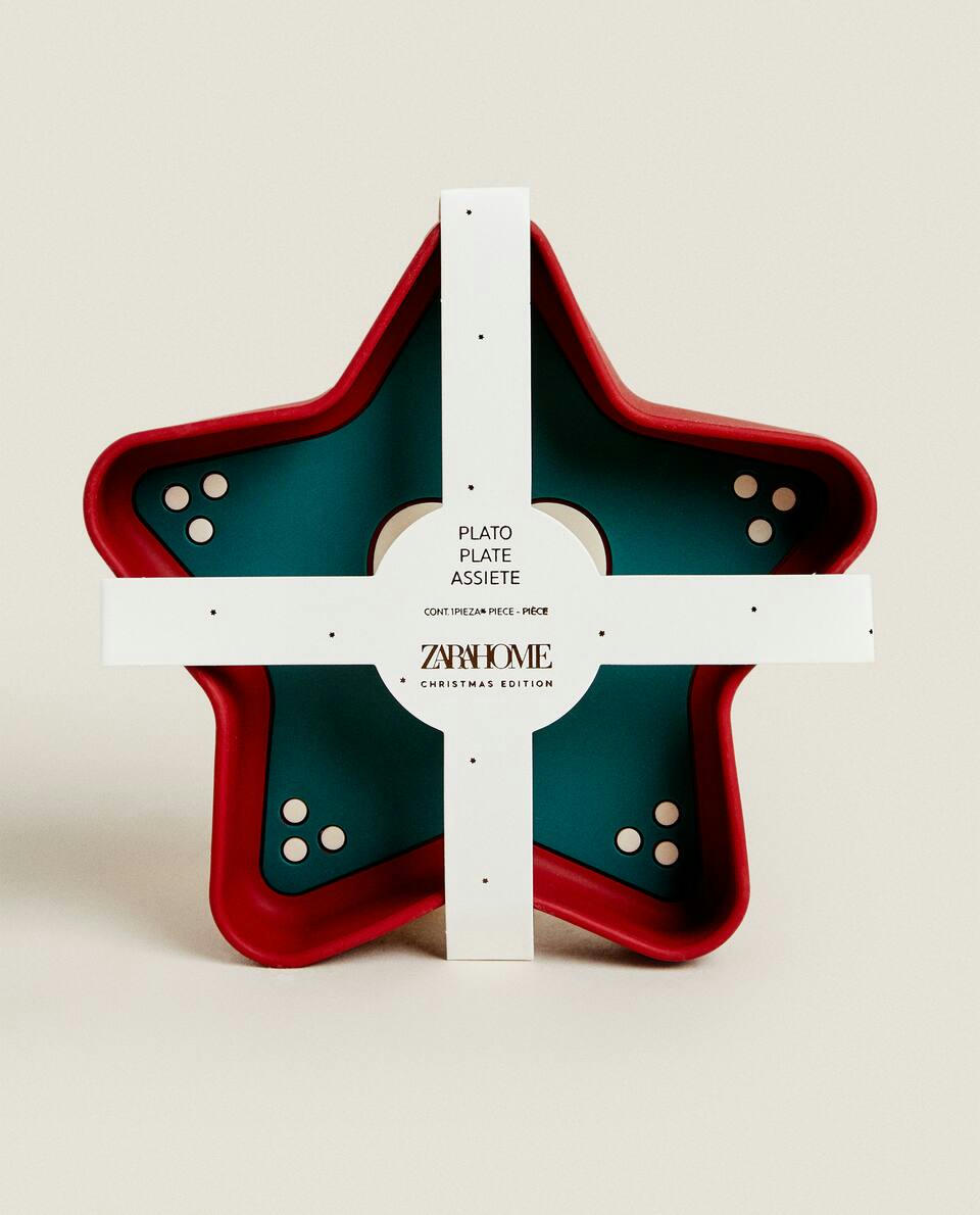 SILICONE CHRISTMAS STAR PLATE