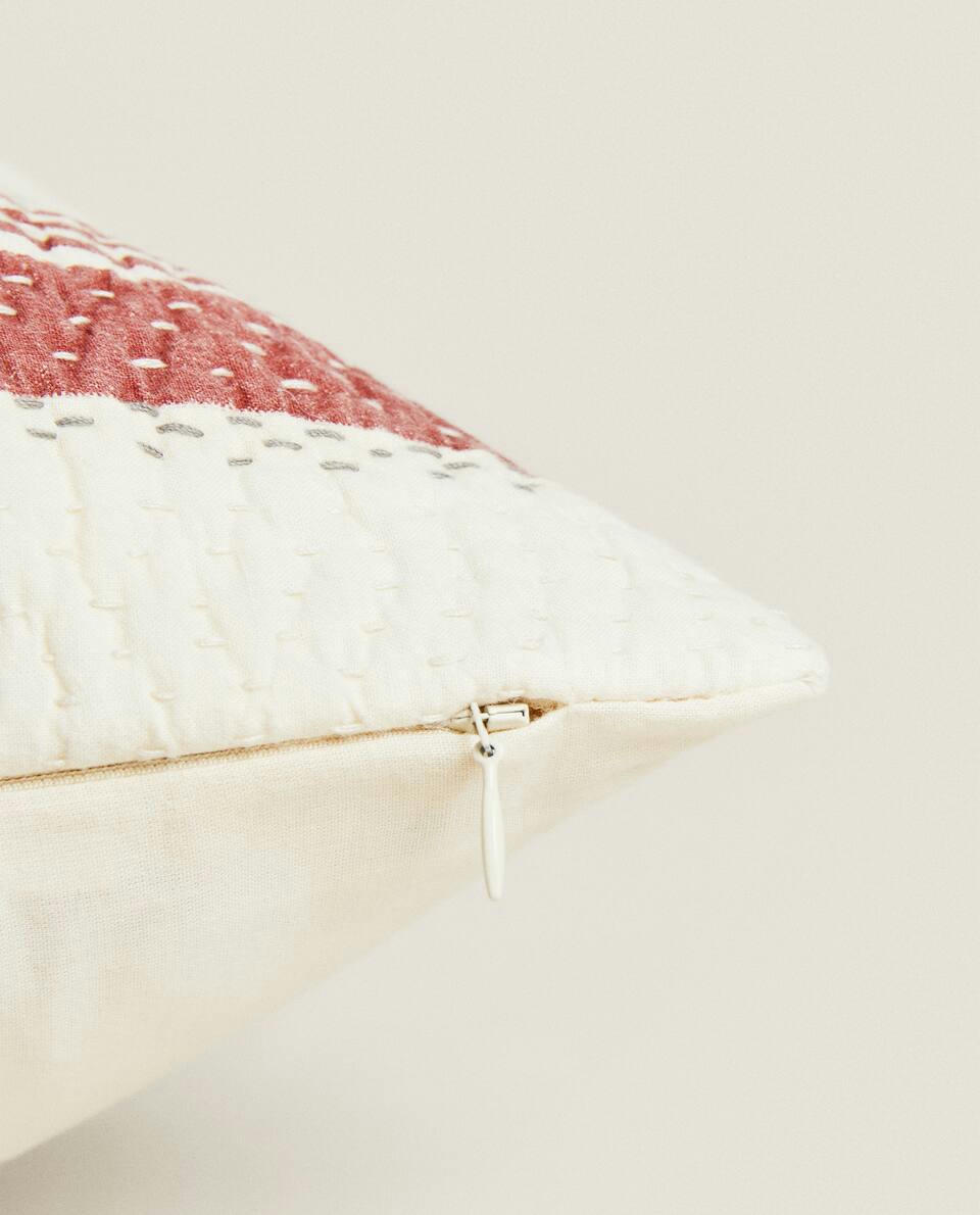 CHRISTMAS STRIPED CUSHION COVER