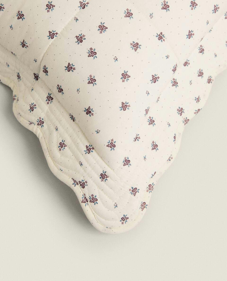 CHILDREN'S FLORAL PRINT CUSHION COVER