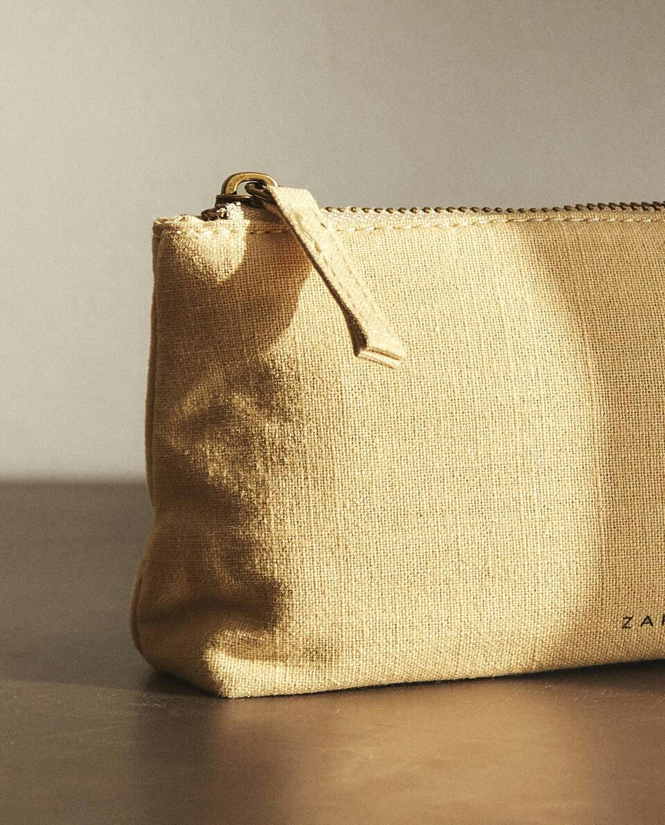 MEDIUM COTTON TOILETRY BAG