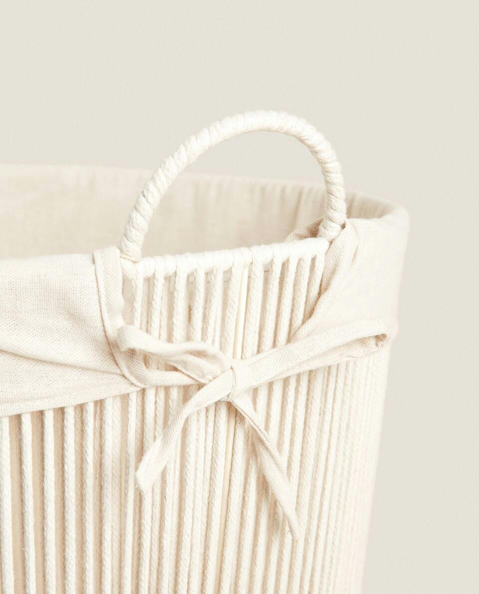 COTTON LAUNDRY BASKET