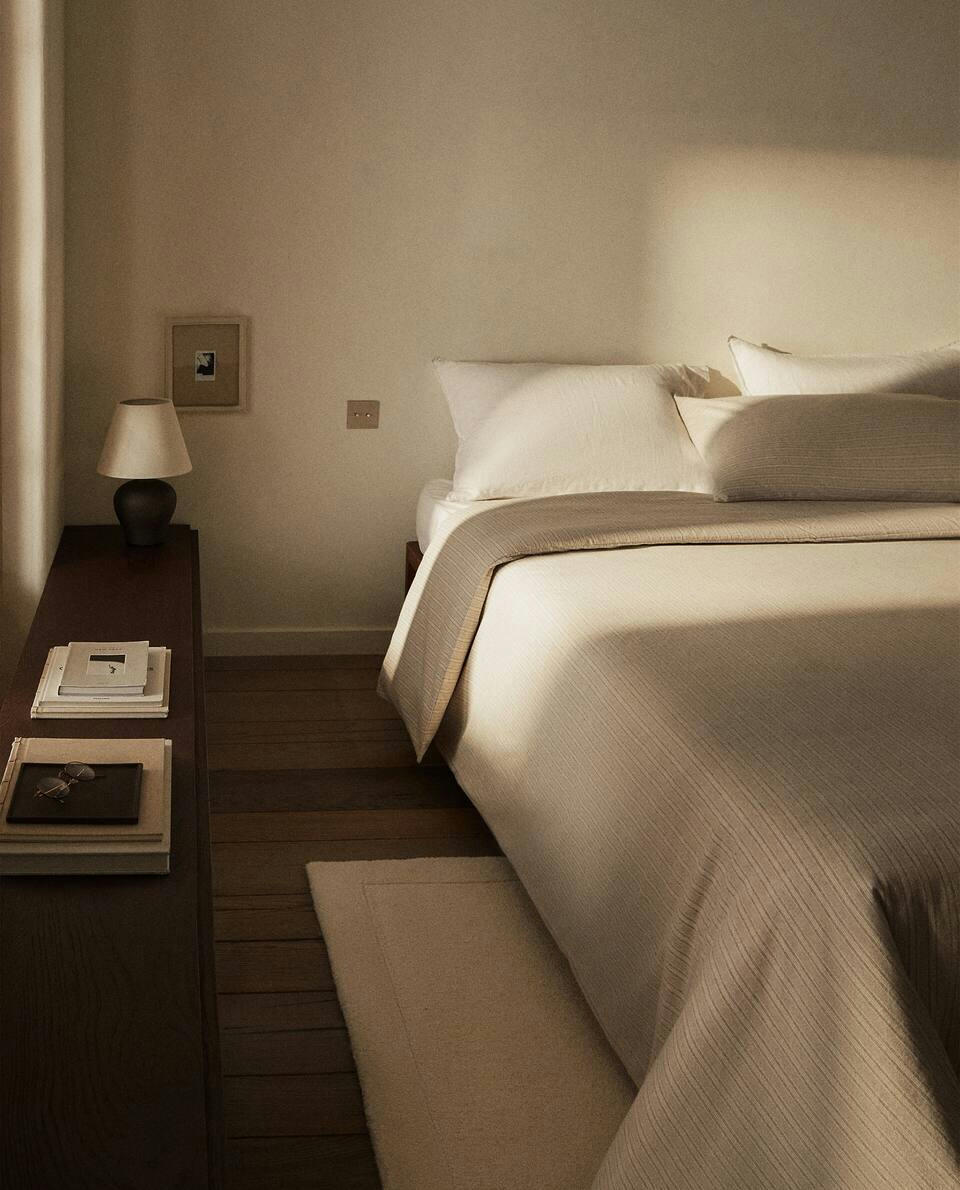 STRIPED FLANNEL DUVET COVER