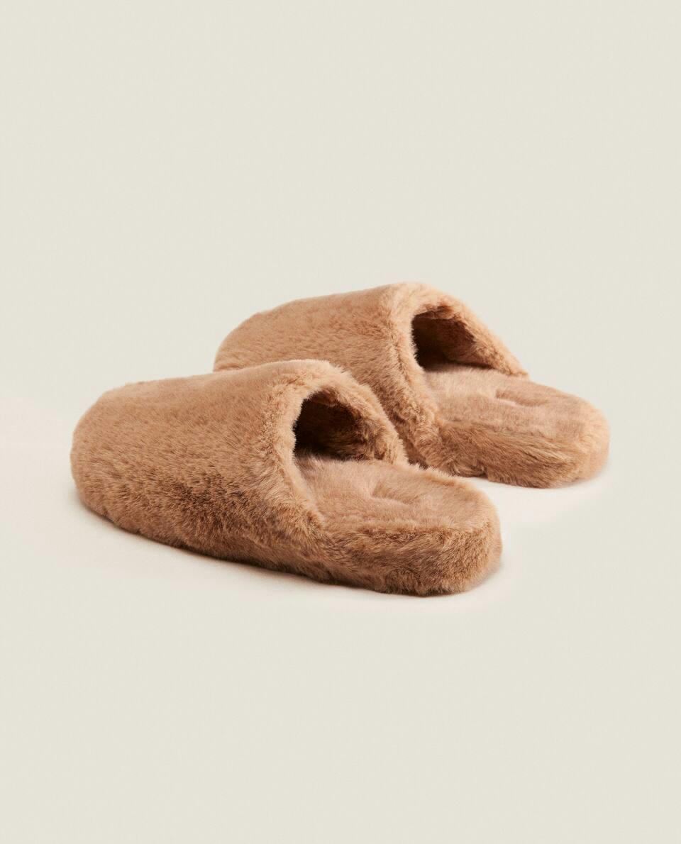 FAUX FUR MULE SLIPPERS