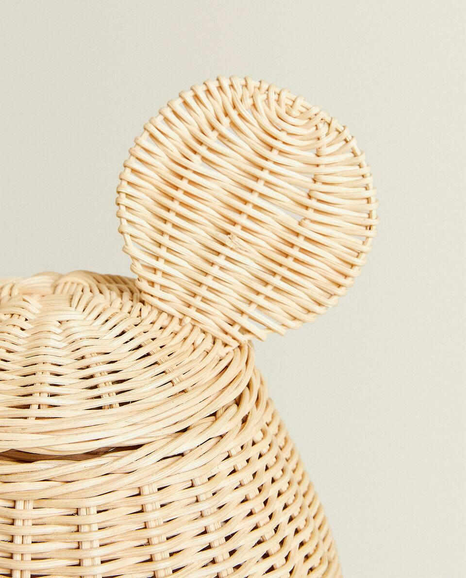 RATTAN BASKET WITH EARS