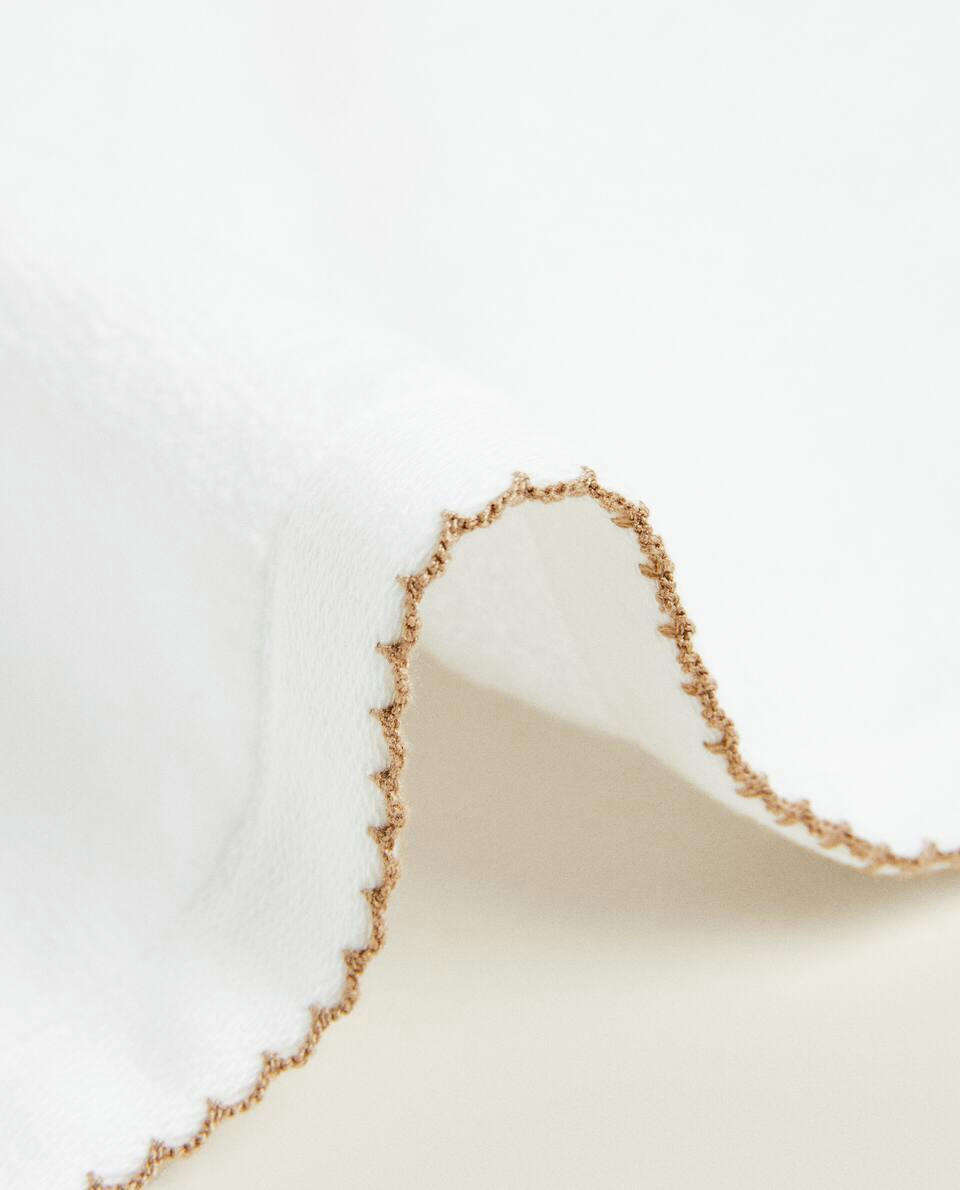 VELOUR TOWEL WITH TRIM DETAIL