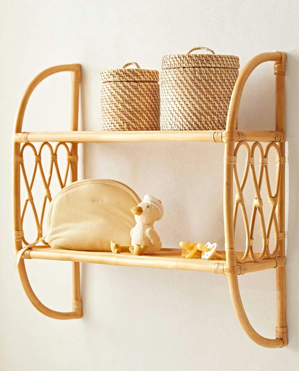 RATTAN WALL SHELVES