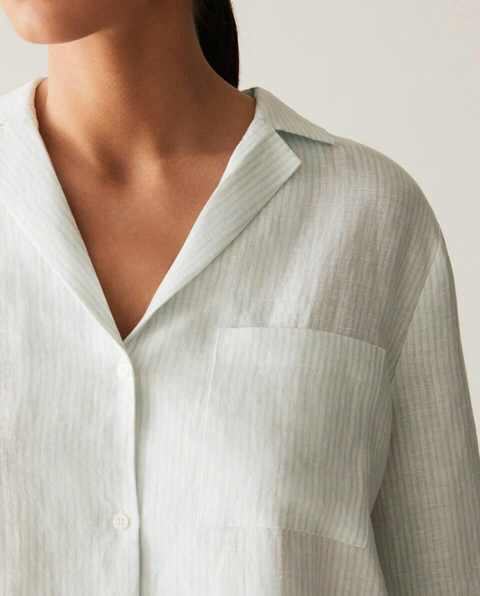 STRIPED LINEN SHIRT