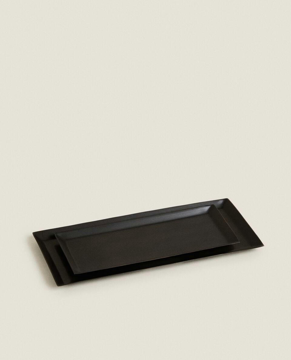 DECORATIVE RECTANGLE METAL TRAY
