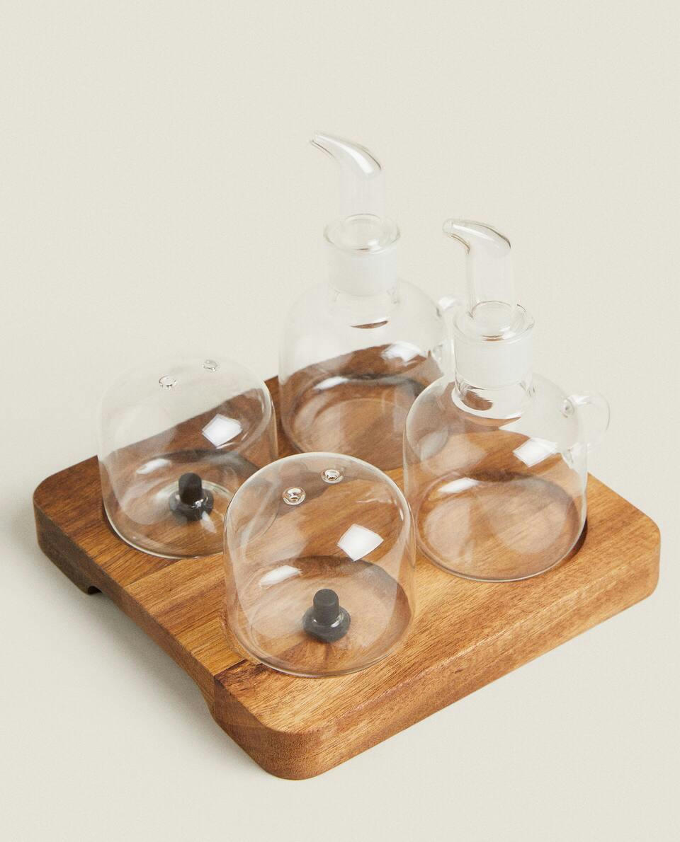 SALT AND CRUET WITH TRAY SET