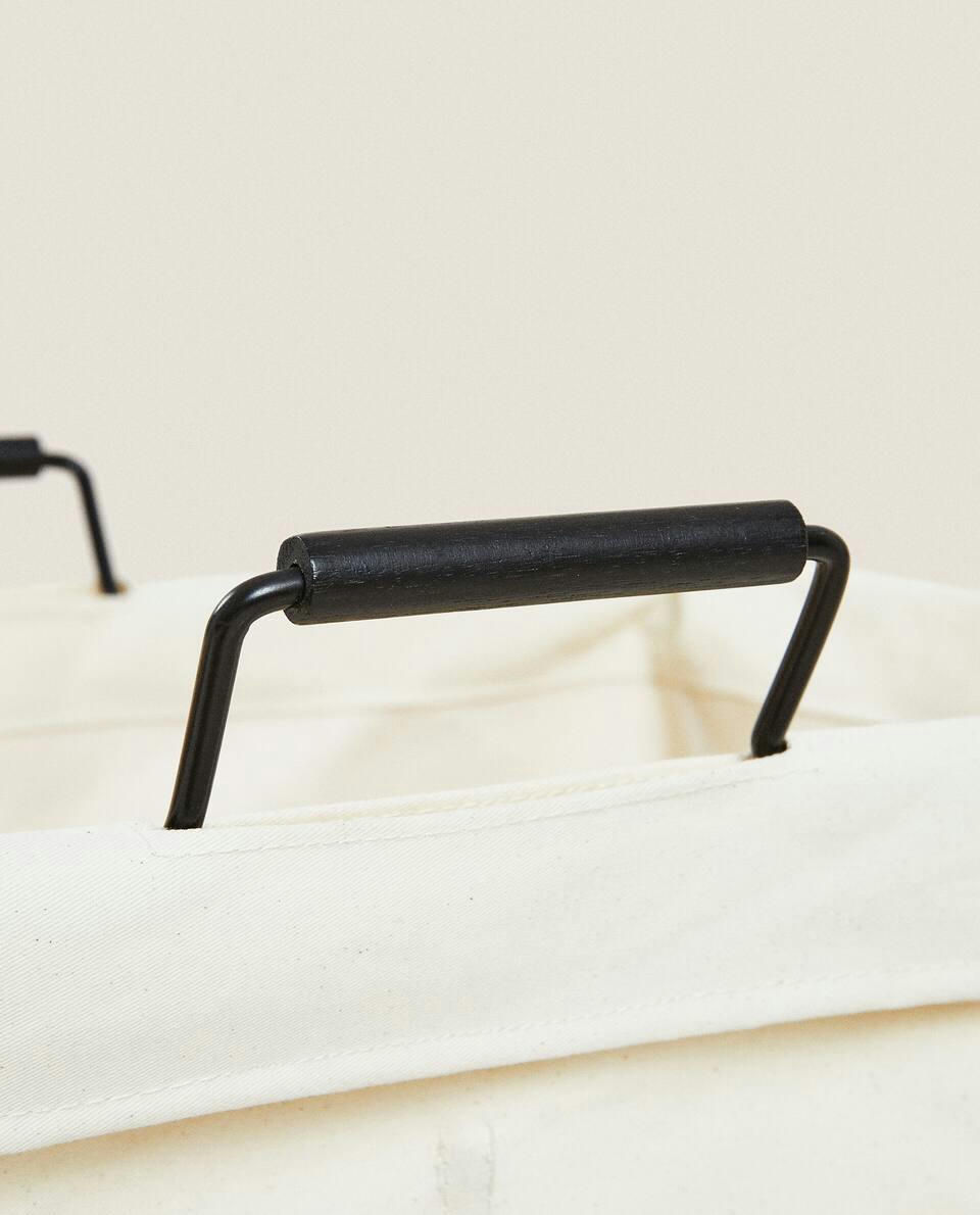 FOLDABLE DOUBLE LAUNDRY BASKET