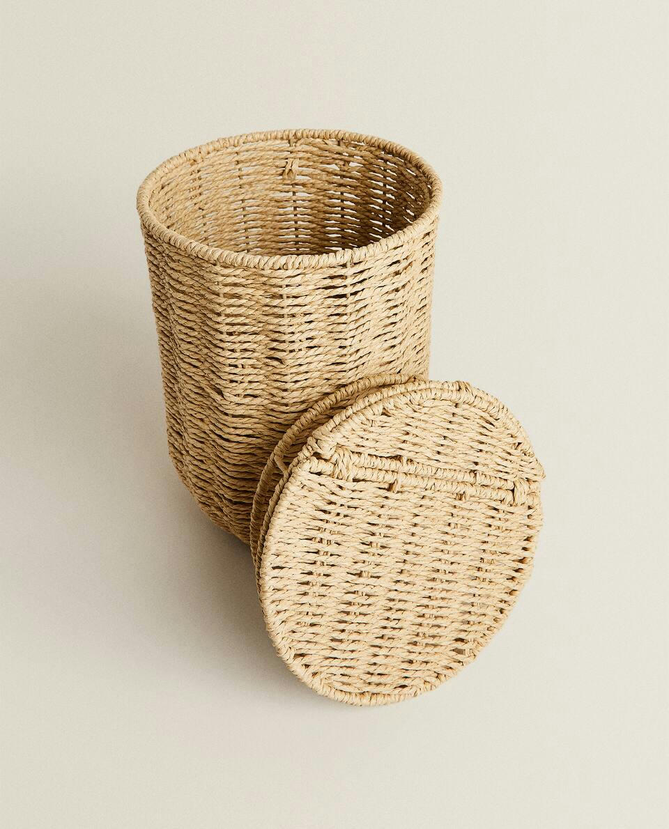 WASTEPAPER BASKET WITH REMOVABLE LID