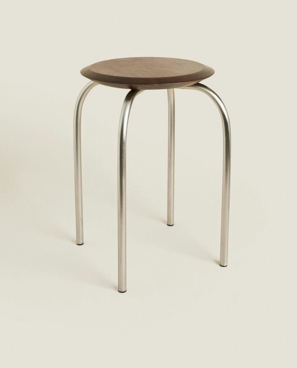 ACACIA STEEL STOOL