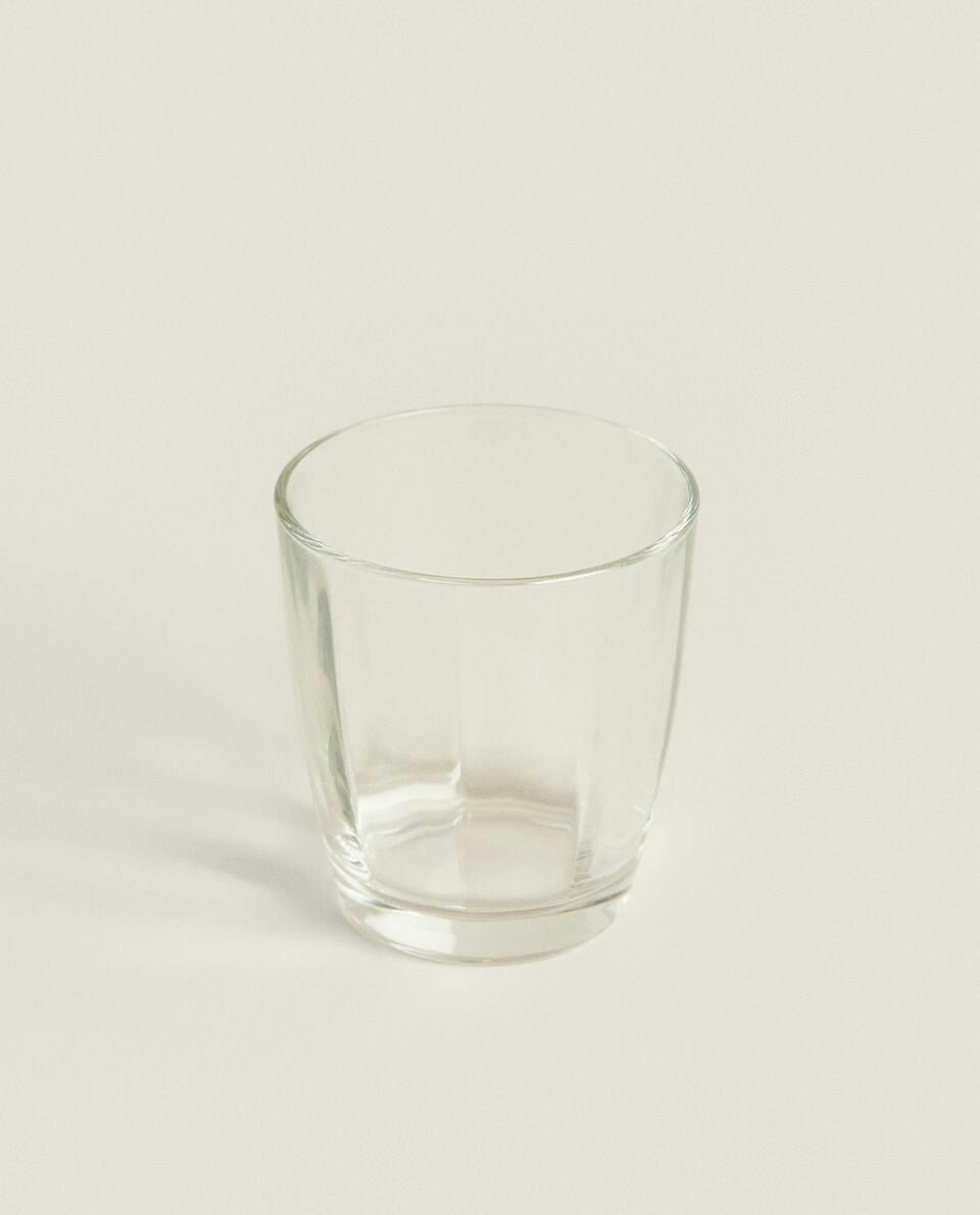 RAISED DESIGN GLASS TUMBLER