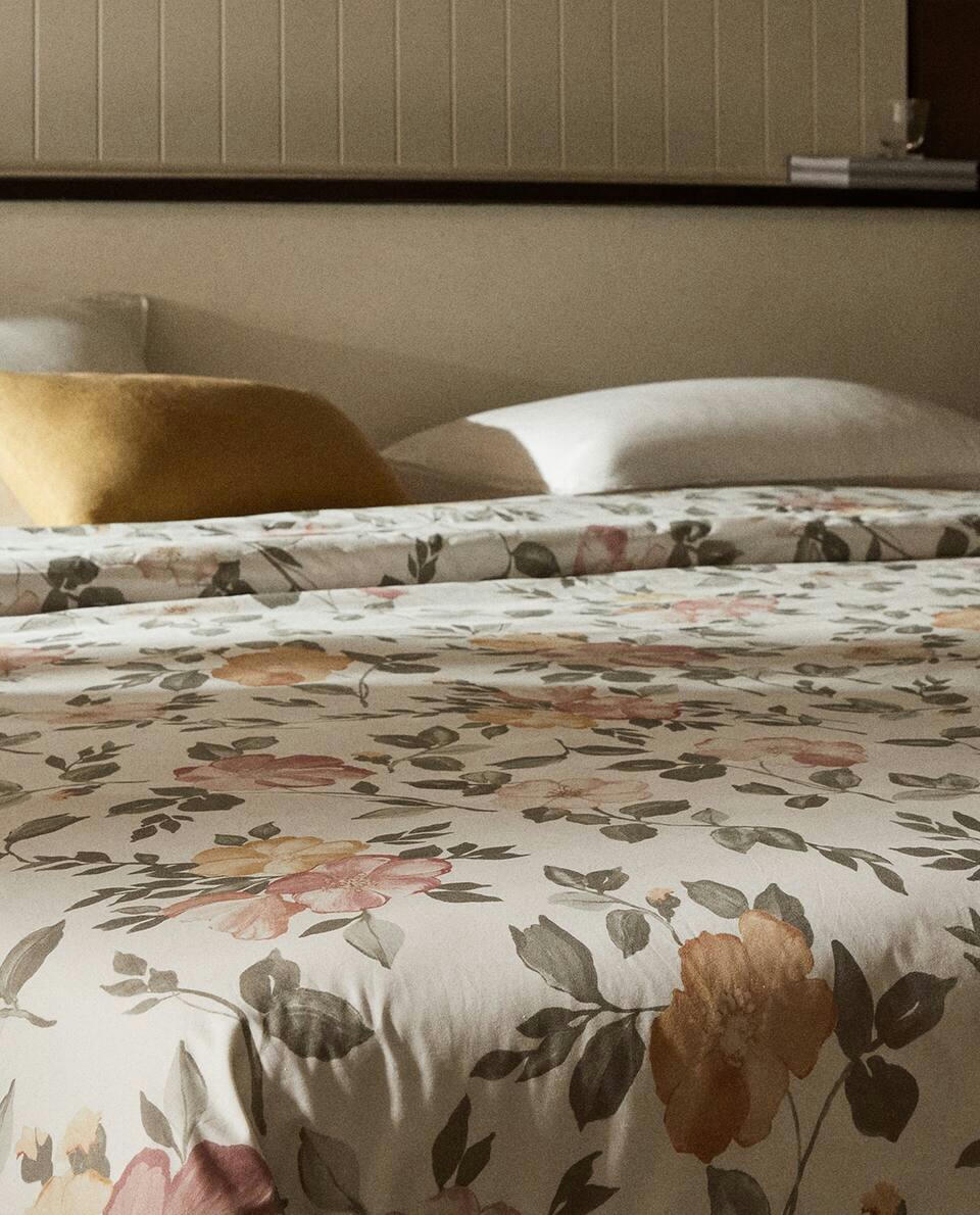 FLORAL PRINT DUVET COVER