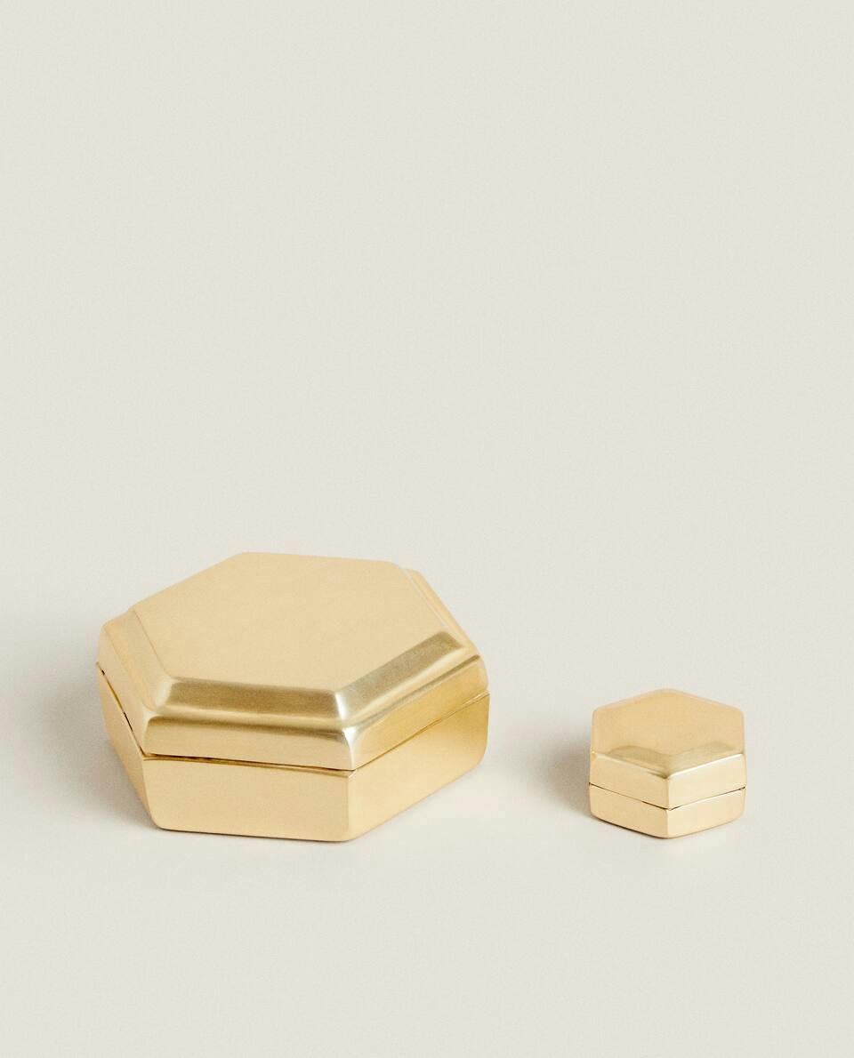 HEXAGONAL BOX WITH LID