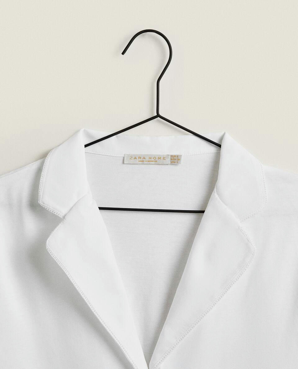 COTTON SHIRT WITH LACE TRIM