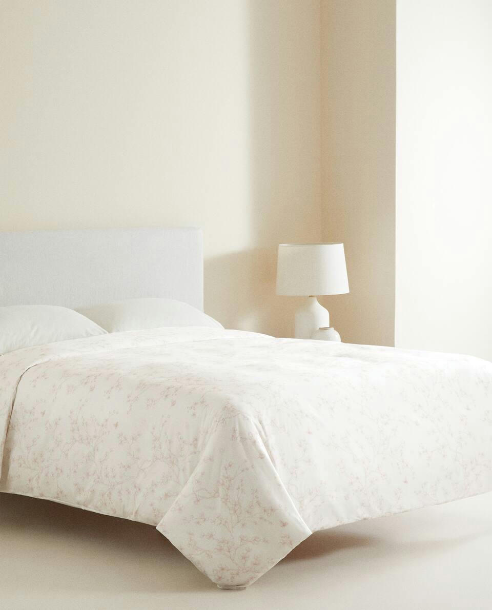 SATEEN FLORAL DUVET COVER