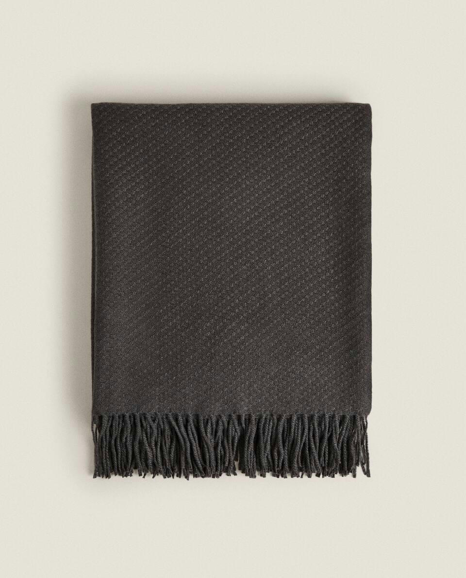 TEXTURED CHECK BLANKET