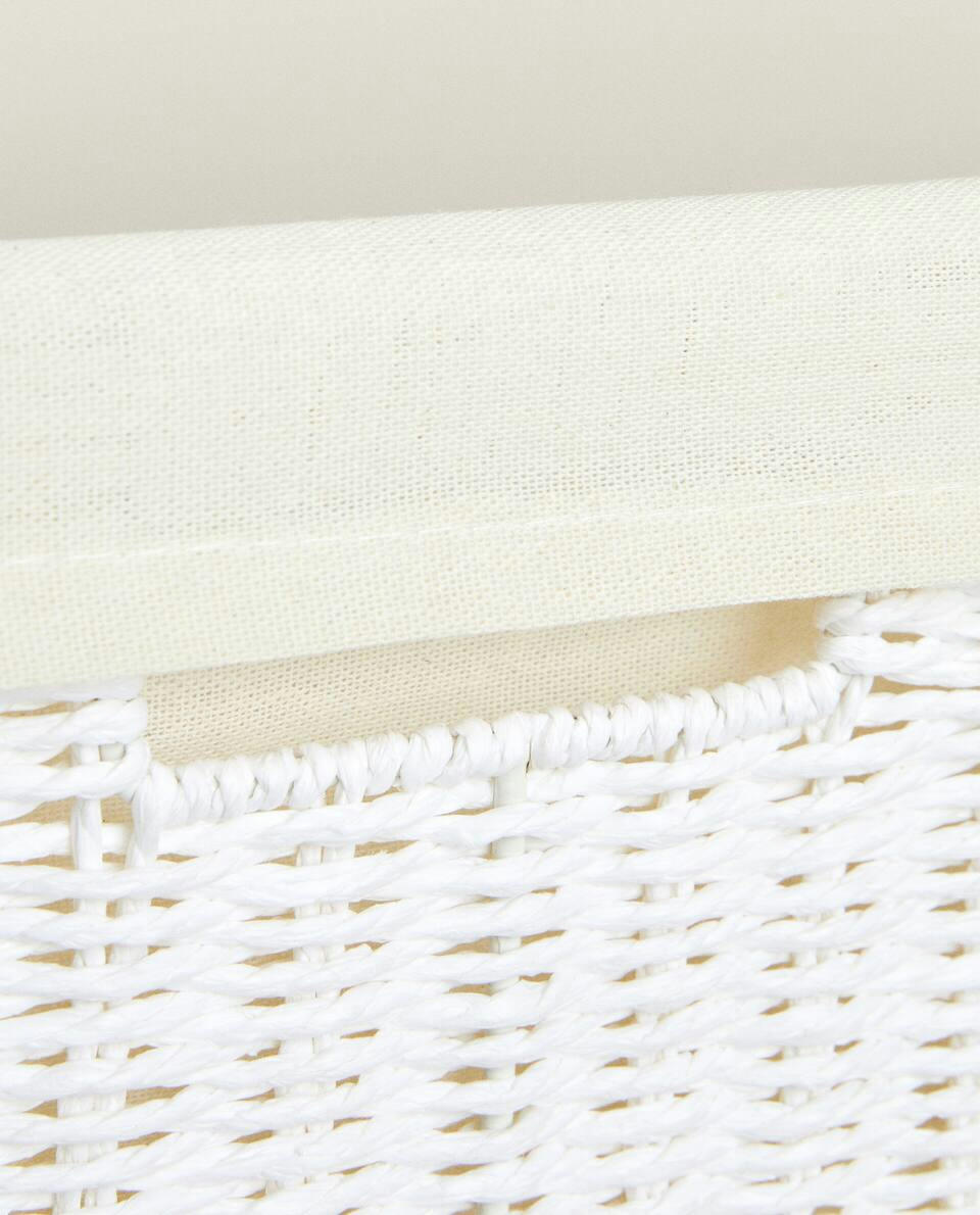 IRONING BASKET WITH FABRIC LINING