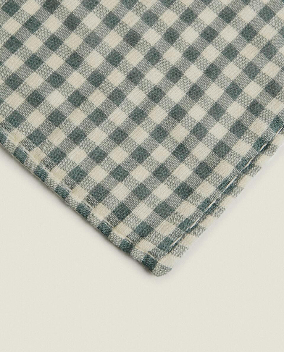 GINGHAM BABY DUMMY BLANKET