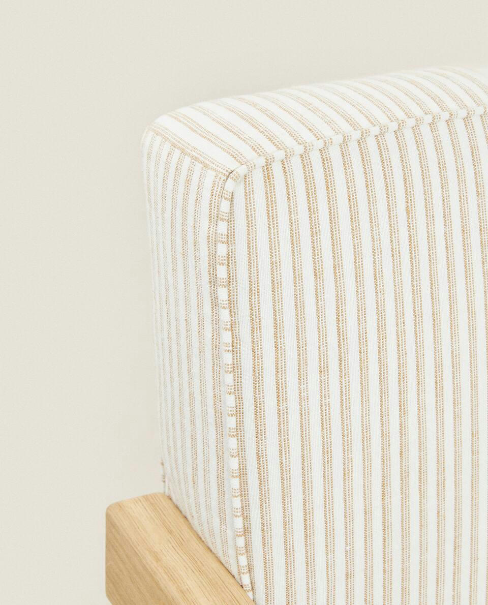 ZARA HOME BY BLASCO UPHOLSTERED OAK ARMCHAIR