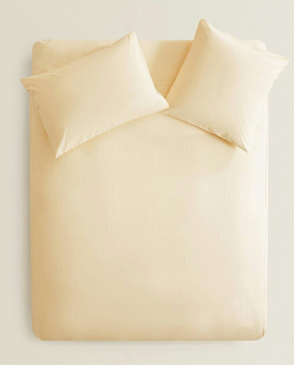 PLAIN-COLOURED DUVET COVER