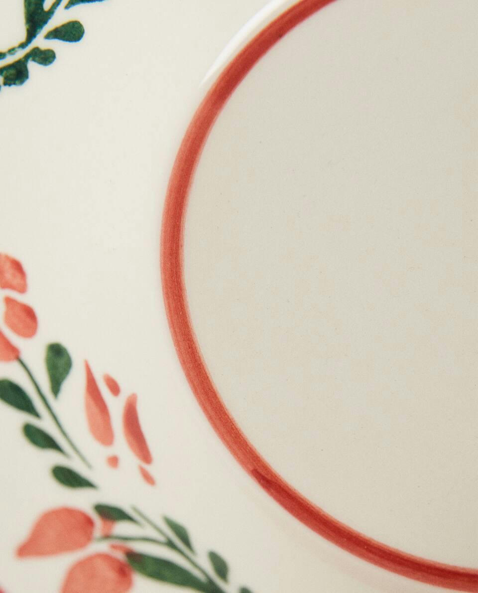 FLORAL EARTHENWARE BOWL