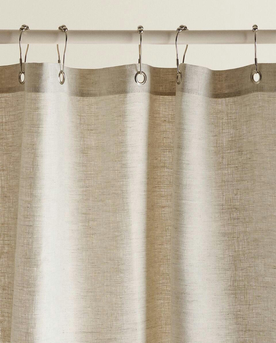 LINEN SHOWER CURTAIN