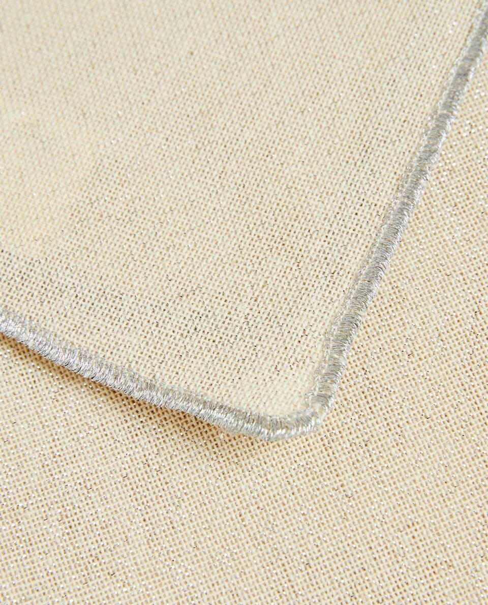 PACK OF GLITTERY COTTON CHRISTMAS NAPKINS (PACK OF 2)