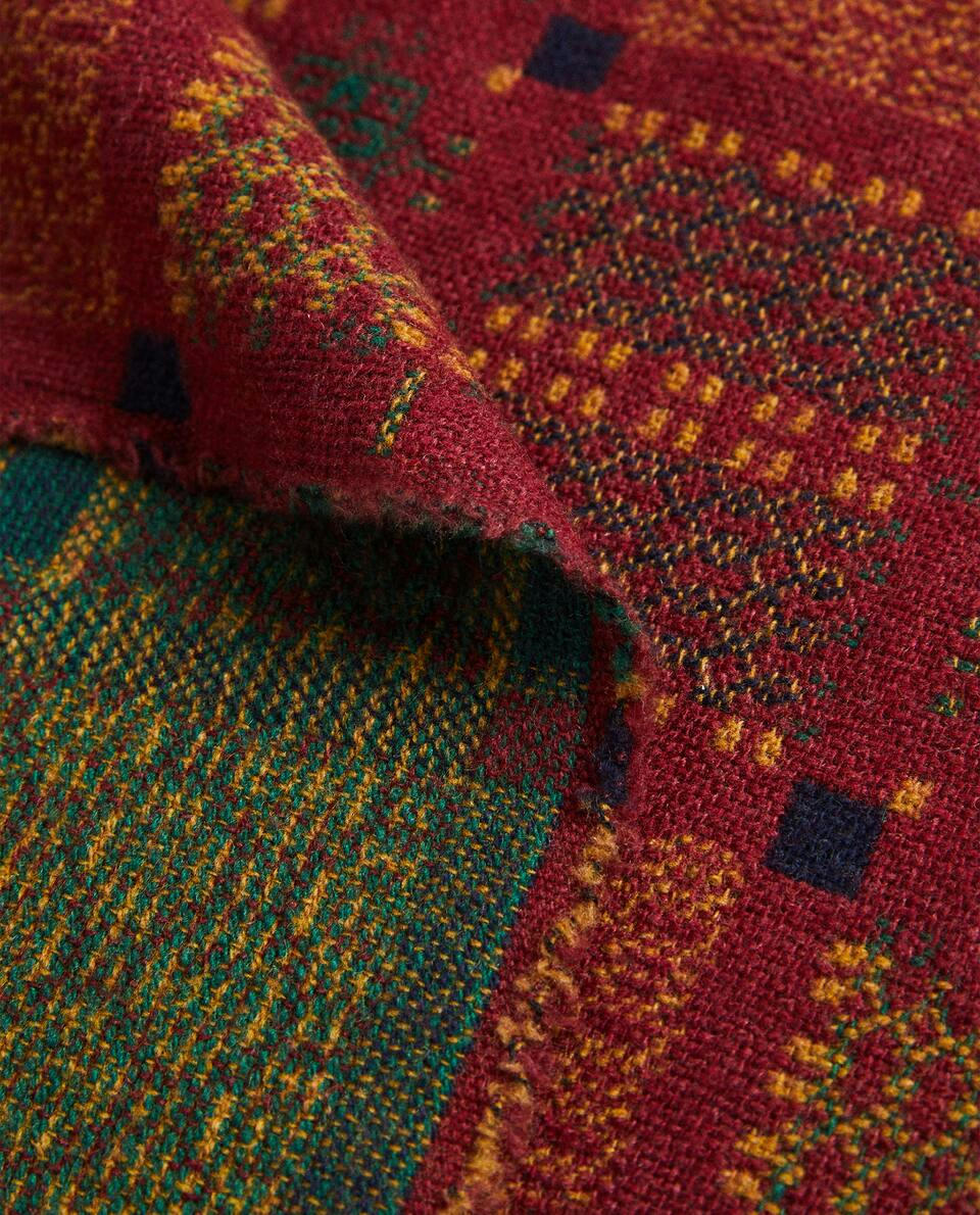MULTICOLOURED CHRISTMAS JACQUARD WOOL BLANKET