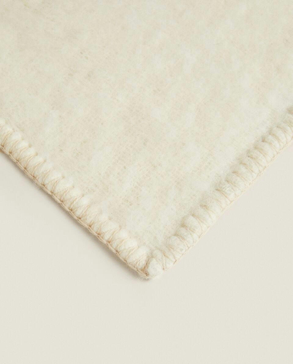 CARDED WOOL BLANKET