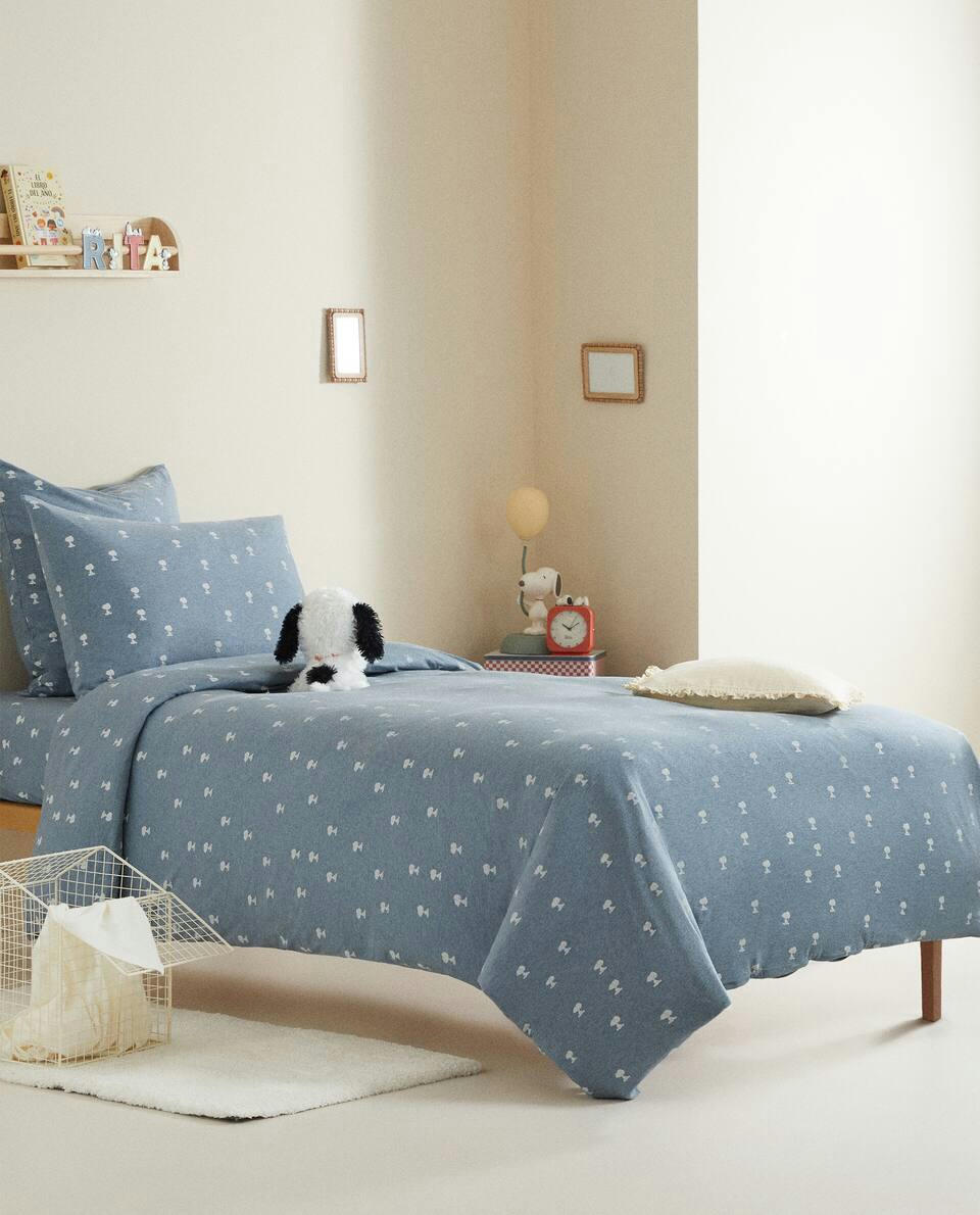 PEANUTS? COTTON JERSEY FITTED SHEET