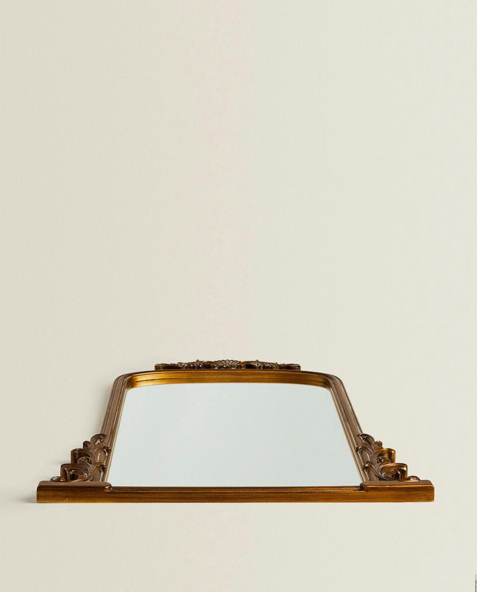 GOLD WOODEN MIRROR