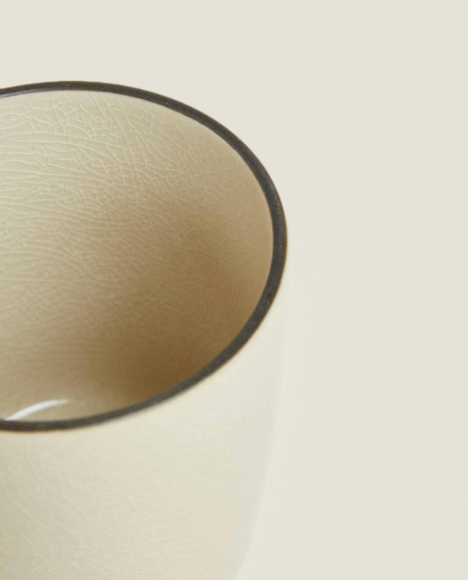 STONEWARE MUG WITH RIM