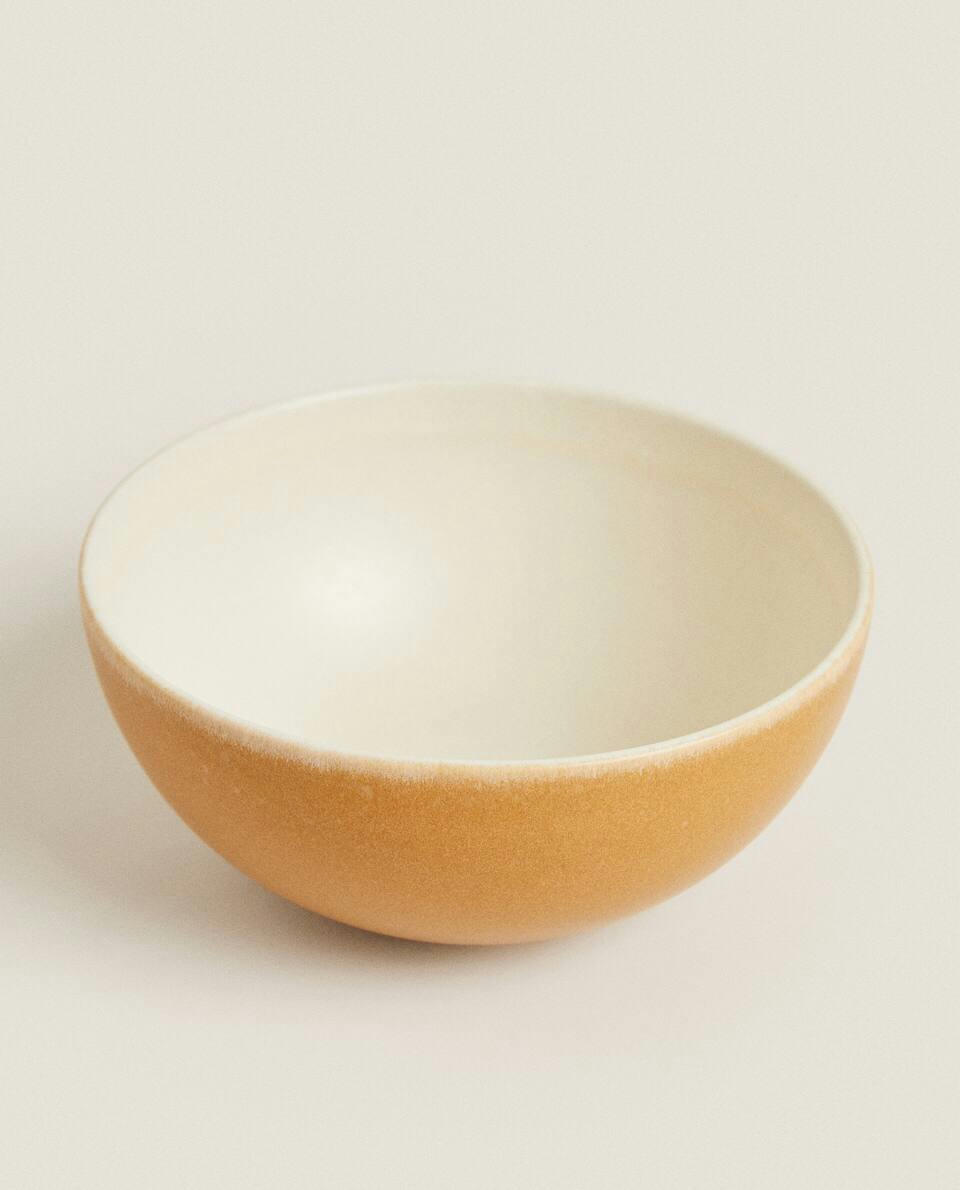 COLOURED STONEWARE BOWL
