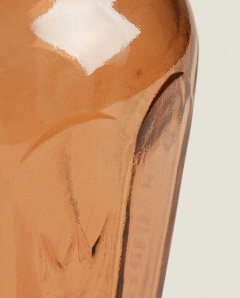 FACETED GLASS UTENSIL HOLDER