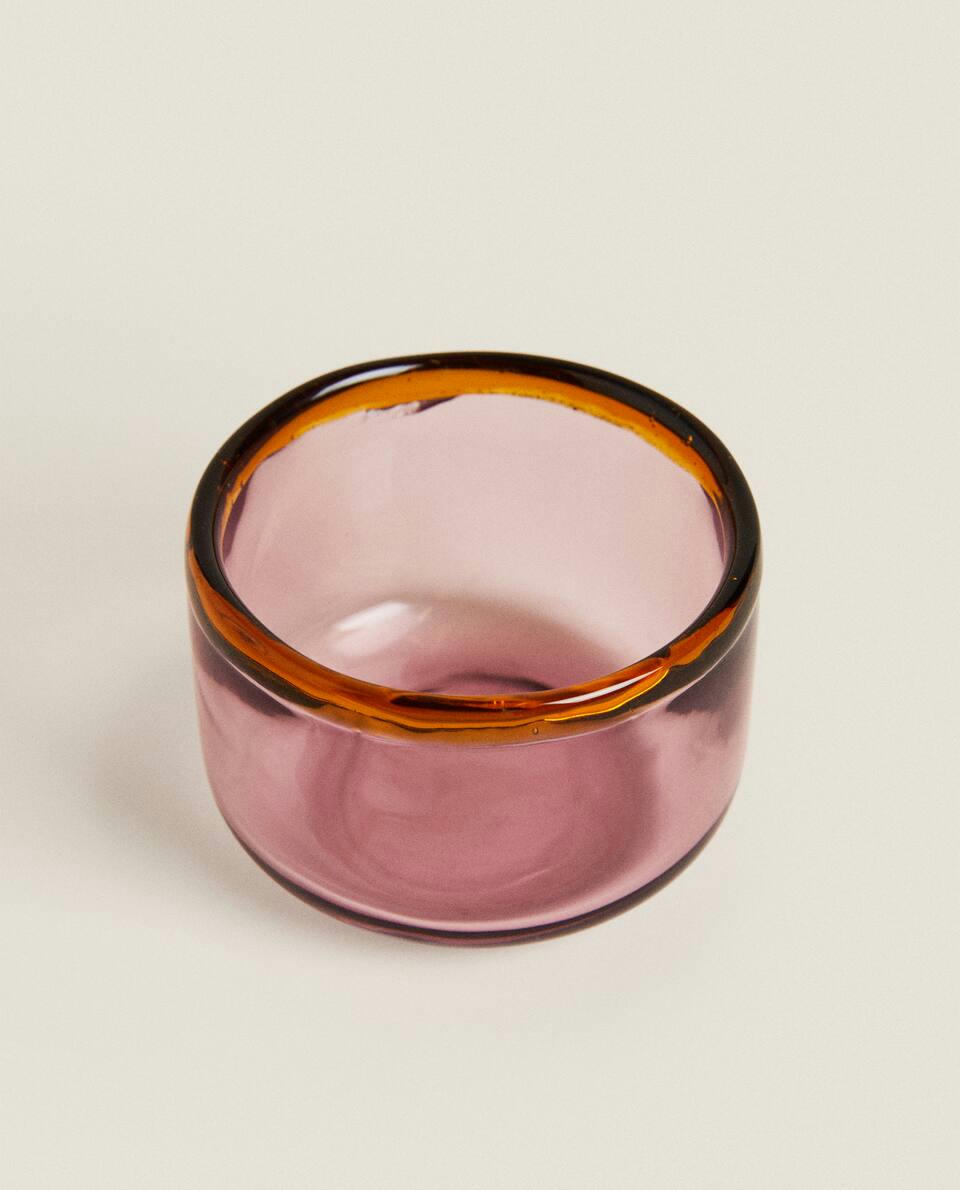 RIMMED GLASS BOWL