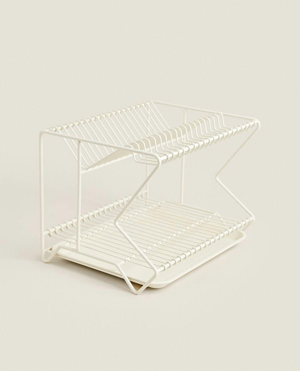 METAL DISH RACK WITH TRAY