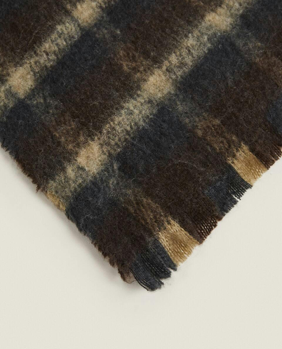 FRAYED CHECKED BLANKET