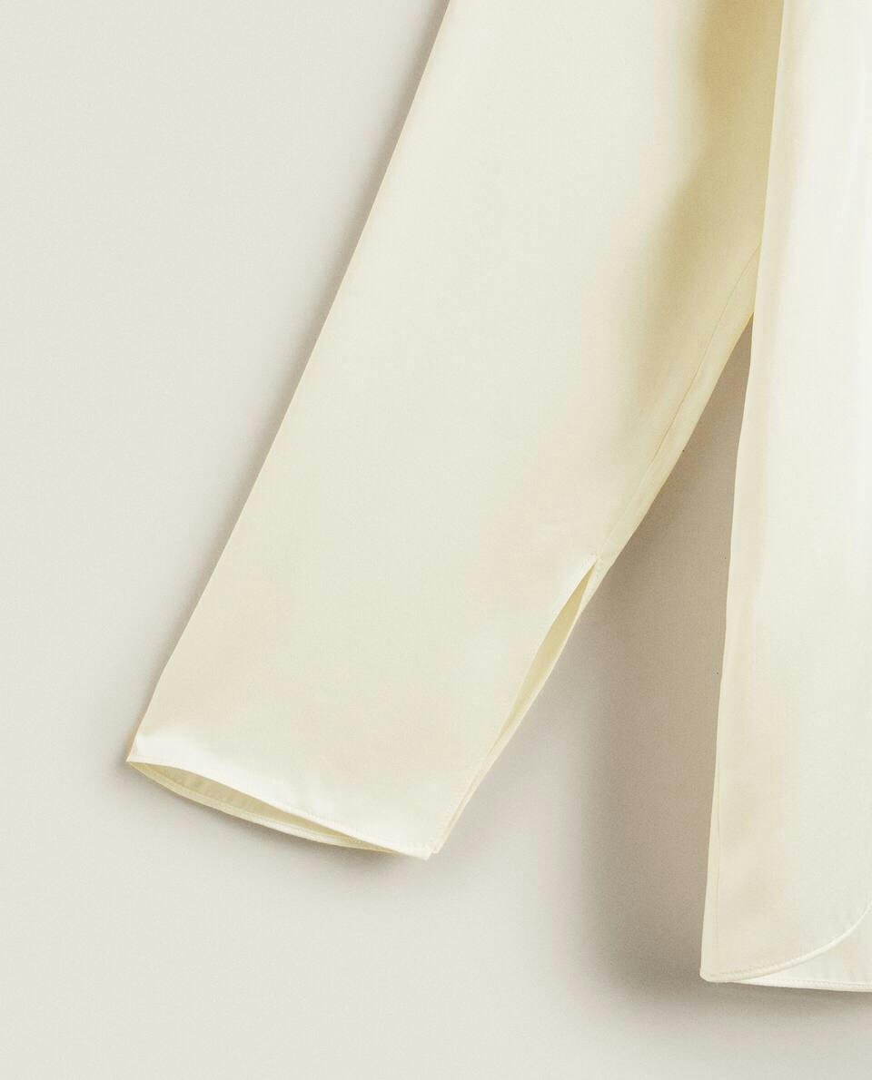 ECRU SILK BLOUSE