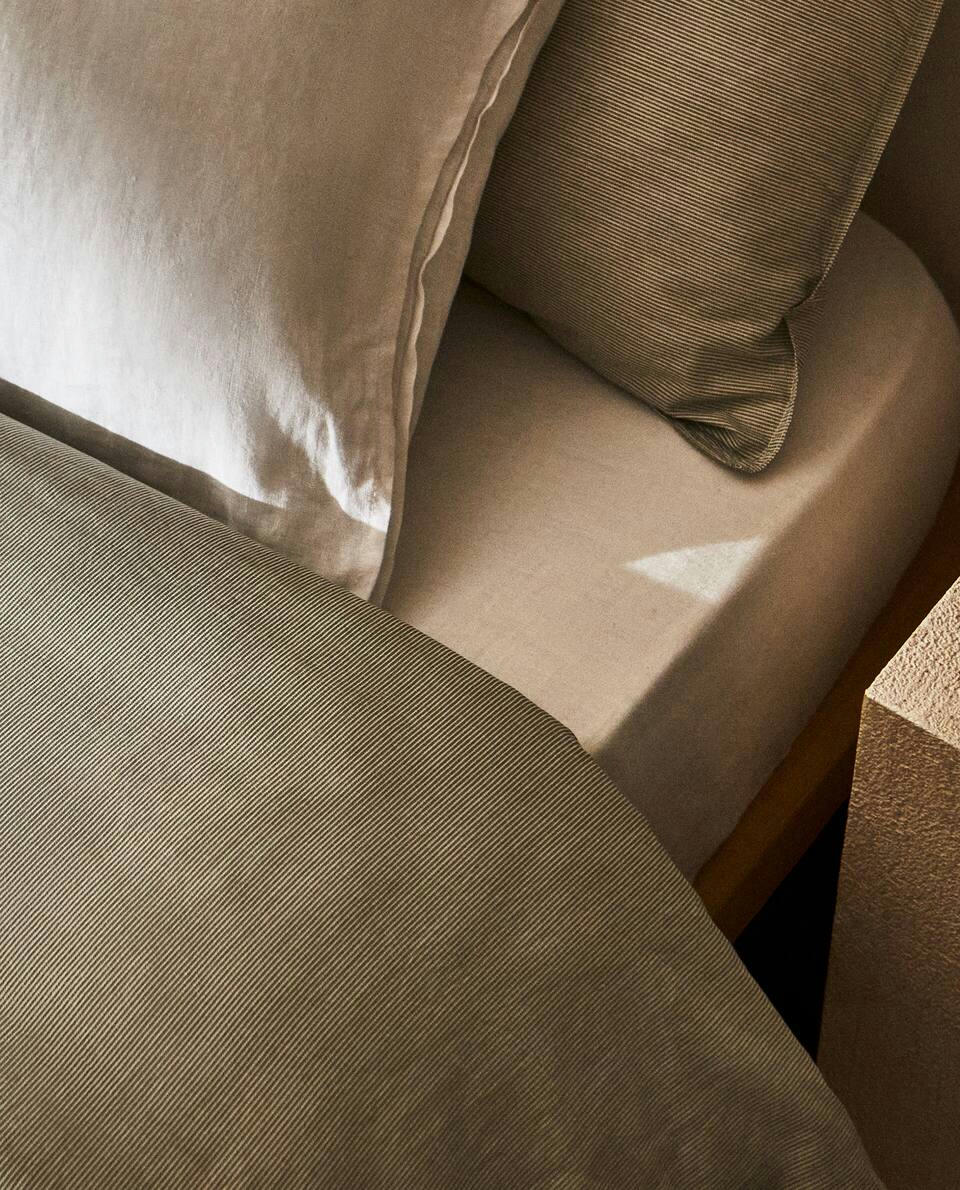 STRIPED COTTON DUVET COVER