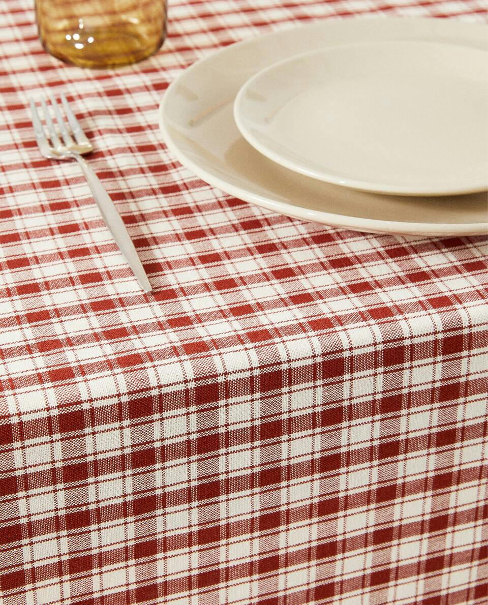 CHECK COTTON TABLECLOTH